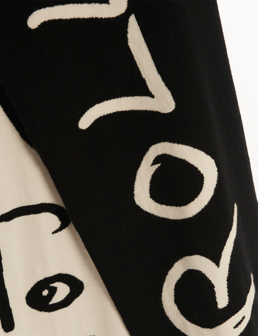 RS No. 9 Carnaby St. Woven Stones Script Scarf - Image 3