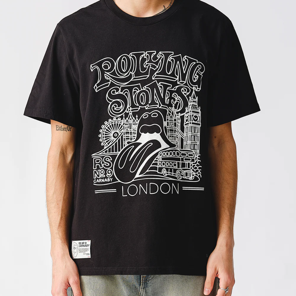 RS No. 9 London Graphic Black T-Shirt - Image 4