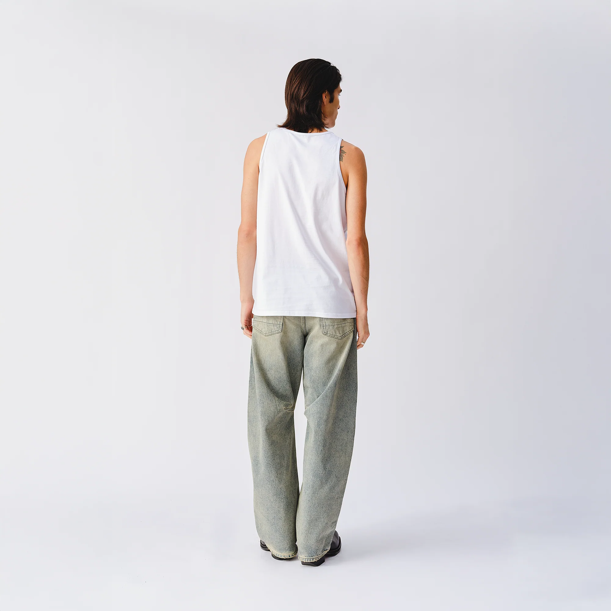 Stones Band Photo White Tank Top - Image 3