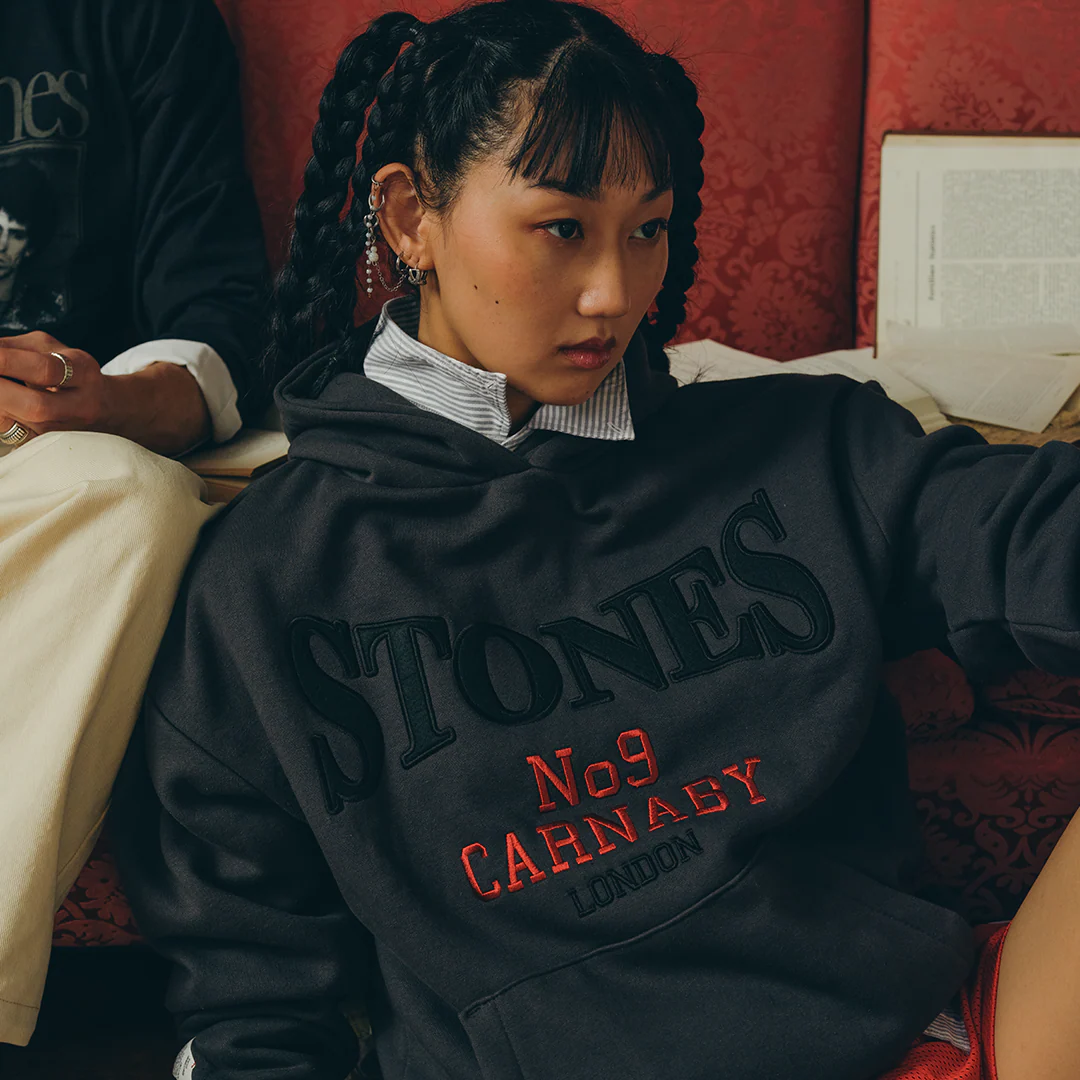 Stones Charcoal Varsity Hoodie - Image 2