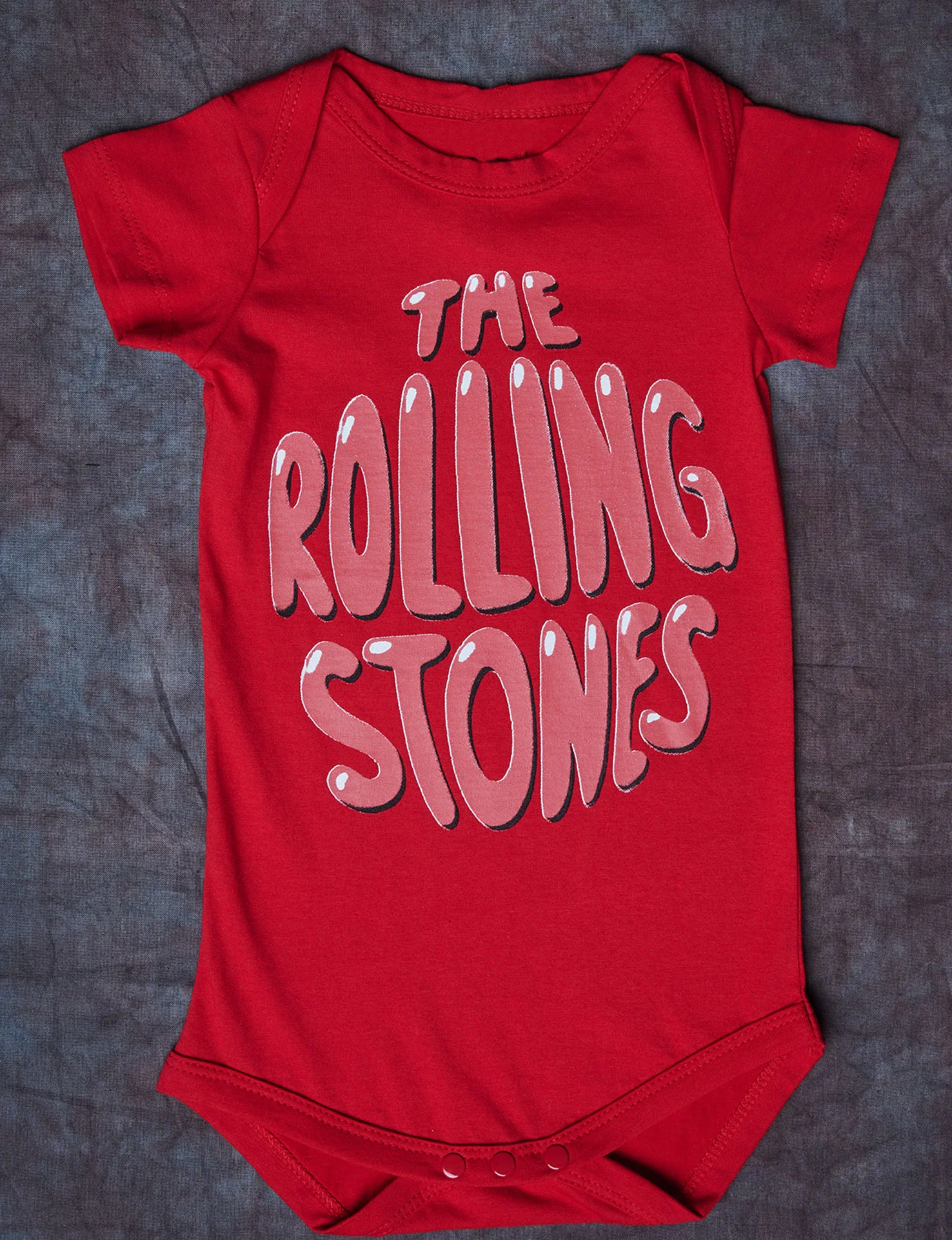 Stones Red Bubble Logo Shortsleeve Onesie
