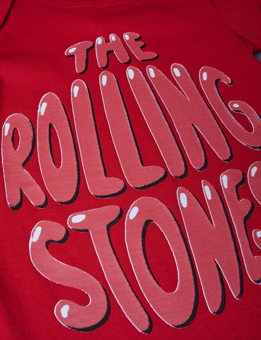 Stones Red Bubble Logo Shortsleeve Onesie - Image 2