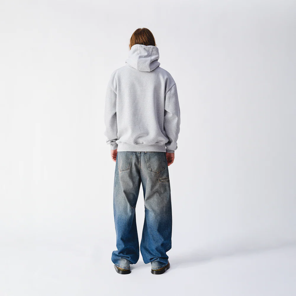 Street Fighting Man Newspaper Heather Grey Hoodie - Image 3