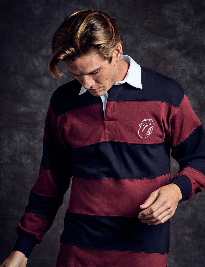 Striped Black Red Rugby Shirt - Image 2