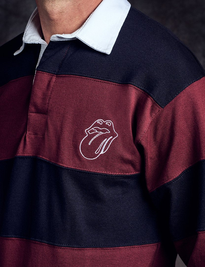Striped Black Red Rugby Shirt - Image 3