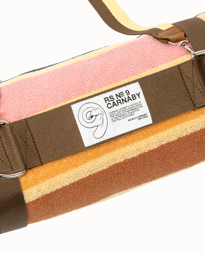 Striped Classic Tongue Beach Towel and Strap - Image 3