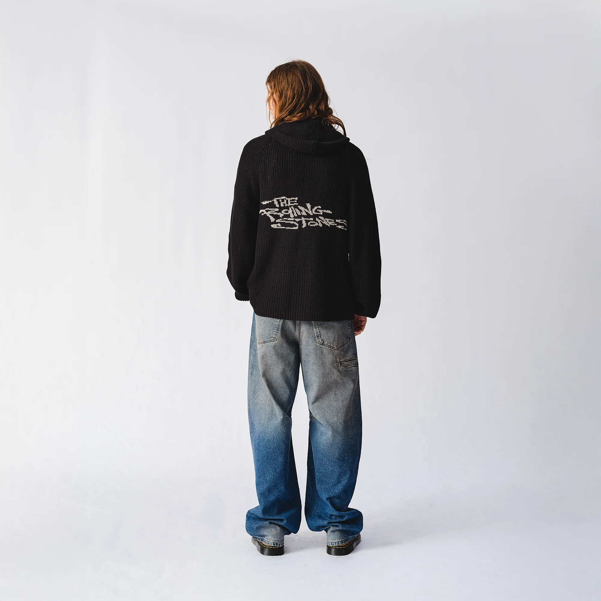 The Rolling Stones Intarsia Crochet Black Hoodie - Image 3