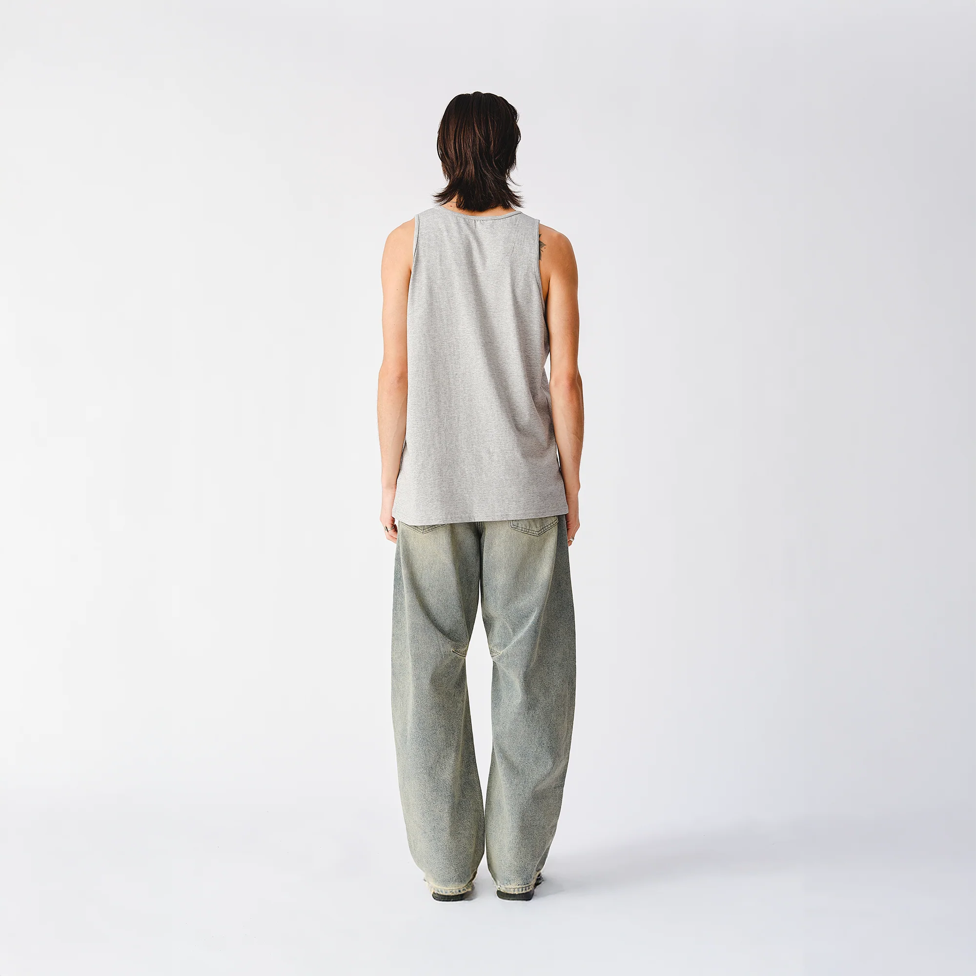 The Rolling Stones London Fire Tongue Grey Tank Top - Image 3