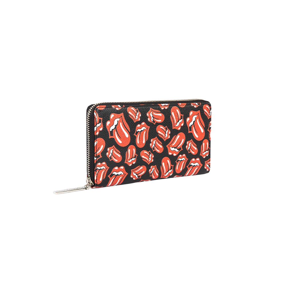 The Rolling Stones x Bugatti All-Over Ladies Zip-Around Wallet