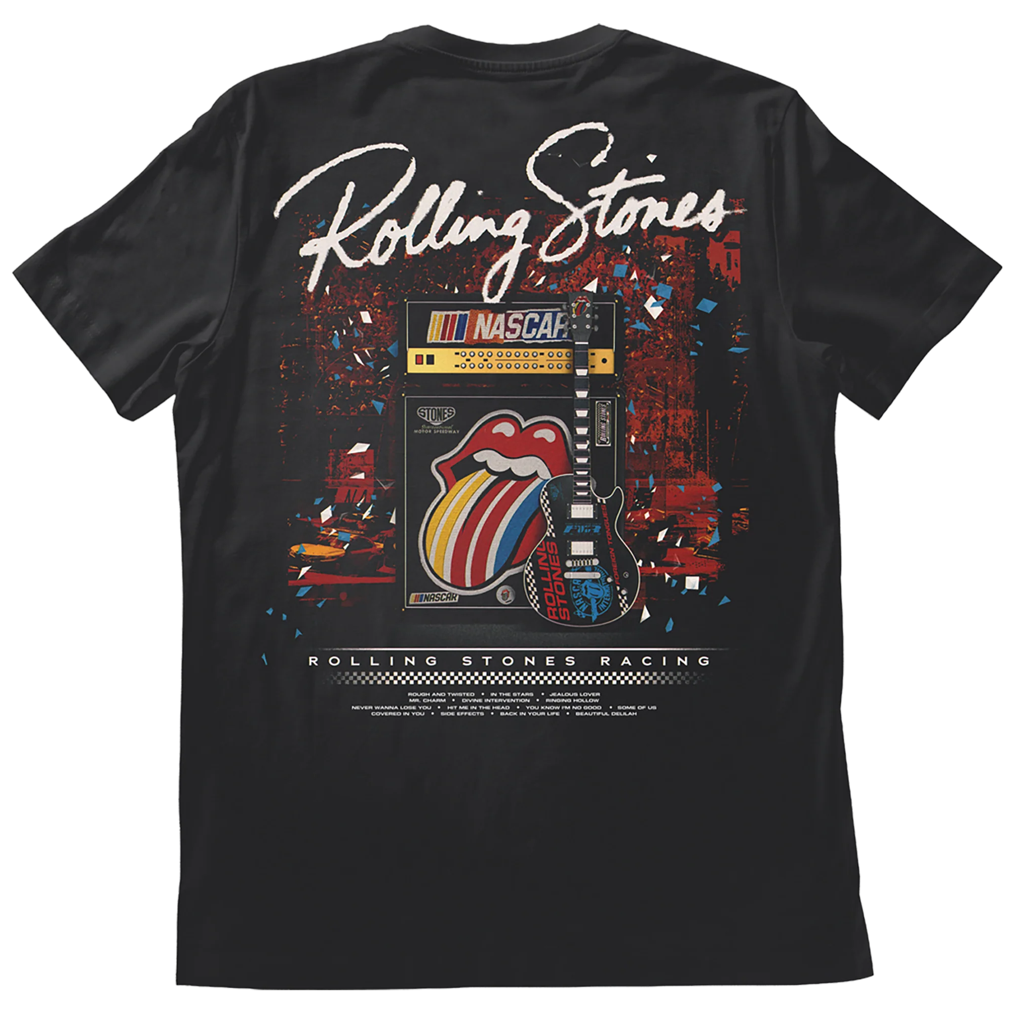 The Rolling Stones X NASCAR Guitar Tongue T-Shirt - Image 2