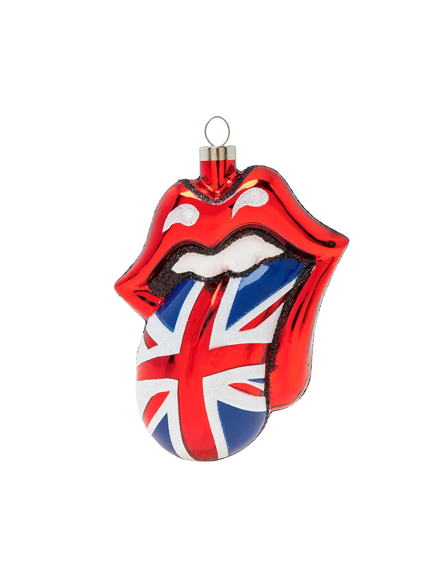 The Rolling Stones x Radko British Flag Tongue Ornament