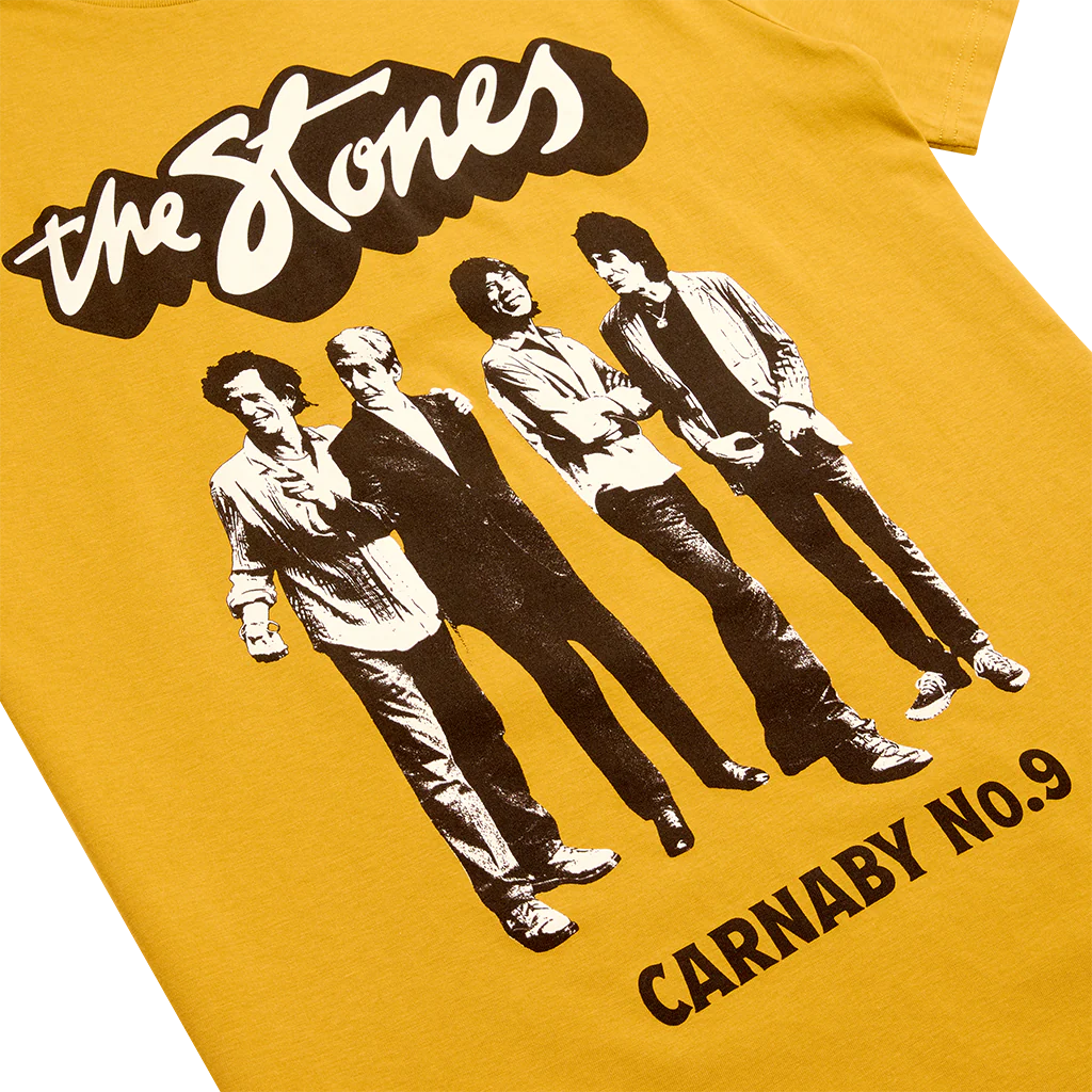 The Stones Band Figures Mustard T-Shirt - Image 5