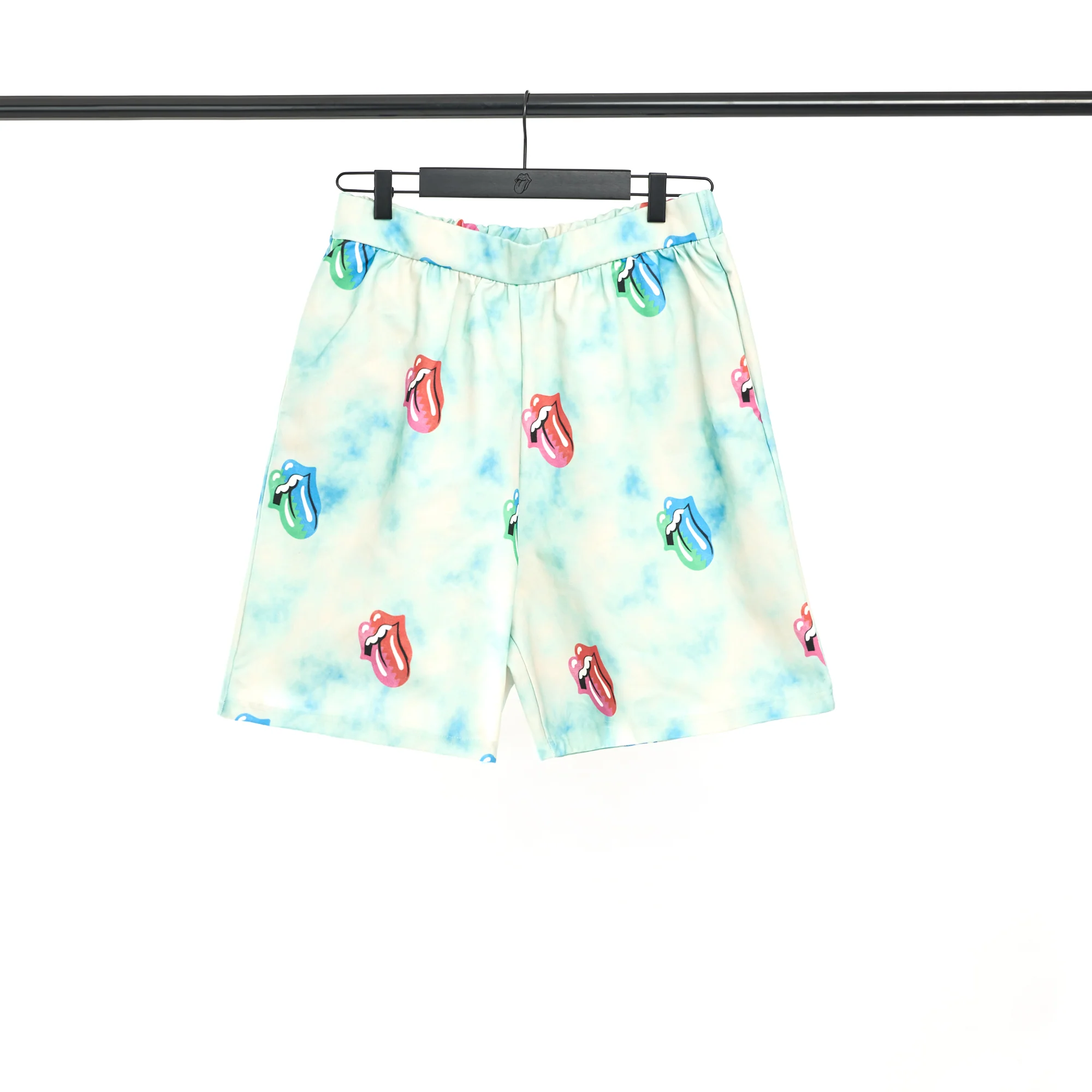 Tongue Print Tropical Shorts
