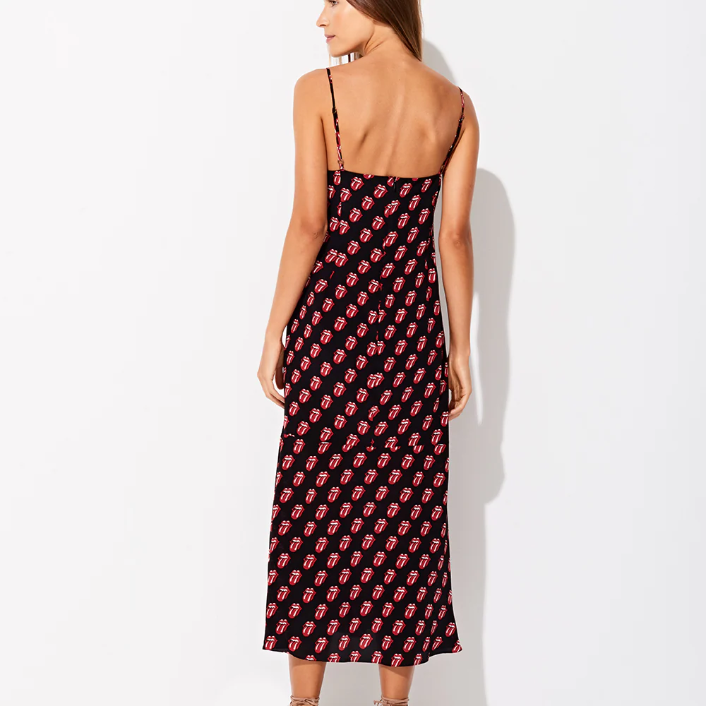 Triya x Stones Tongue Print Silk Dress - Image 3