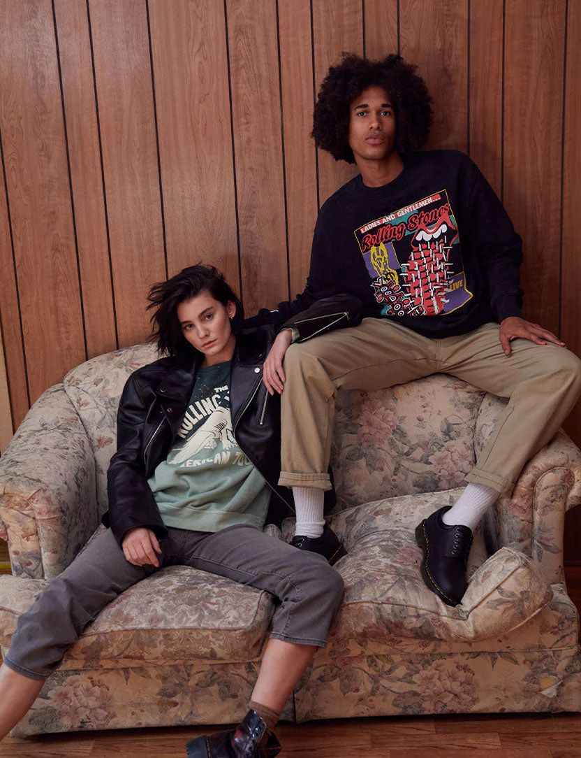 Voodoo Lounge Distressed Puff Print Crewneck - Image 4